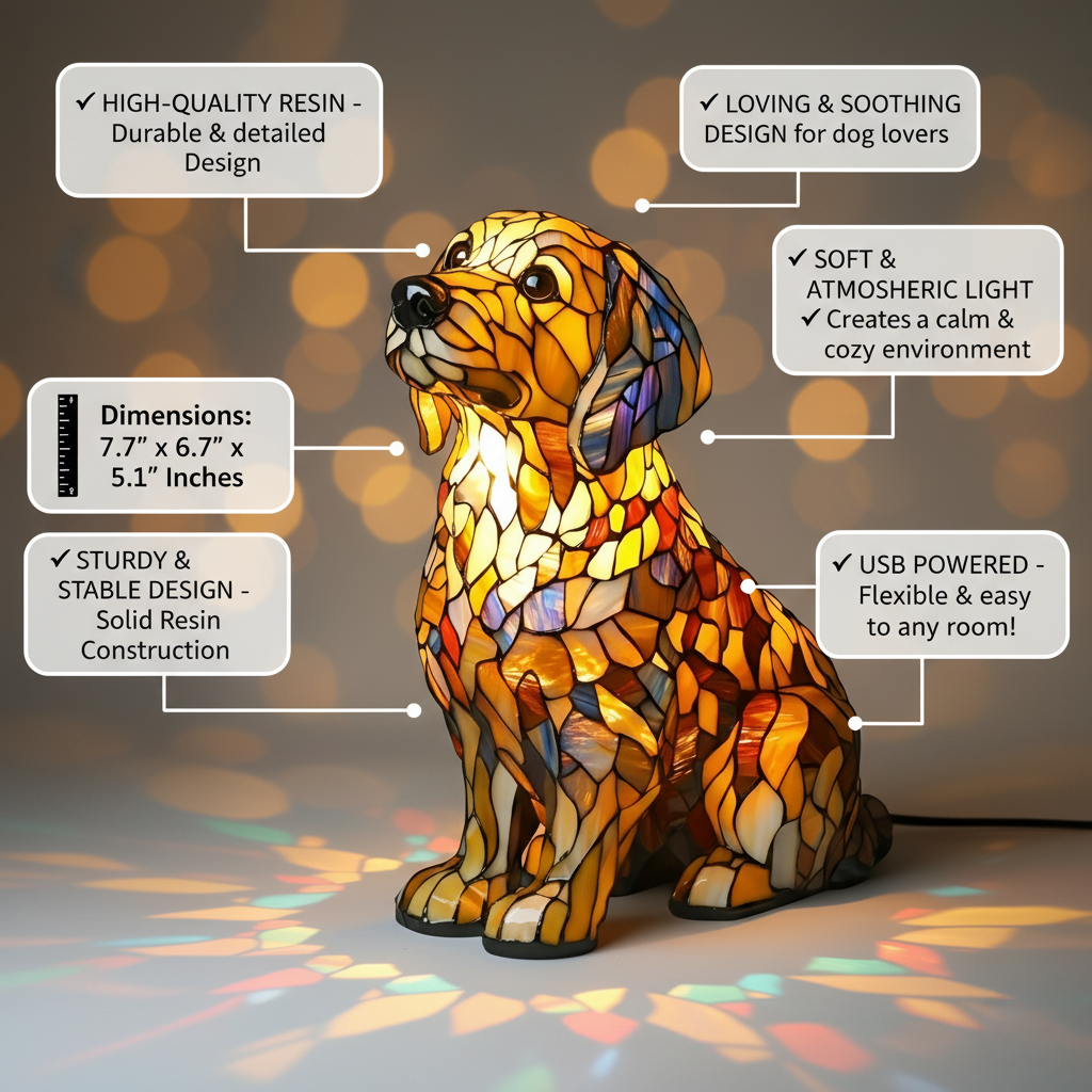 Figurita de Retriever Dorado Espiritual Lily